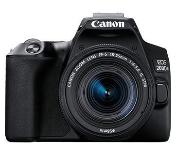 Canon EOS 200D II 24.1MP Digital SLR Camera + EF-S 18-55mm is STM Lens + EF-S 55-250mm is STM Lens (Black)