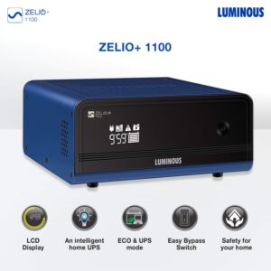 Luminous Zelio 1100va Home Pure Sinewave Inverter UPS – 2 Years Warranty, Black