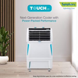 Symphony Touch 20 NEW Personal Air Cooler – 20L, White
