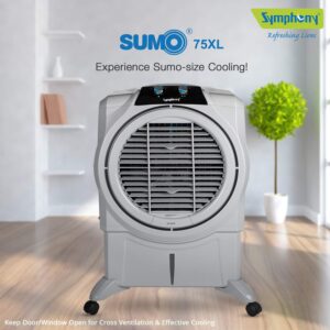 Symphony Sumo 75 XL Tower Air Cooler – 75-litres, Grey