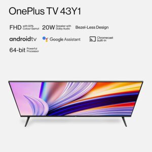 OnePlus 108 cm (43 inches) Y Series Full HD LED Smart Android TV 43Y1 (Black) (2020 Model)